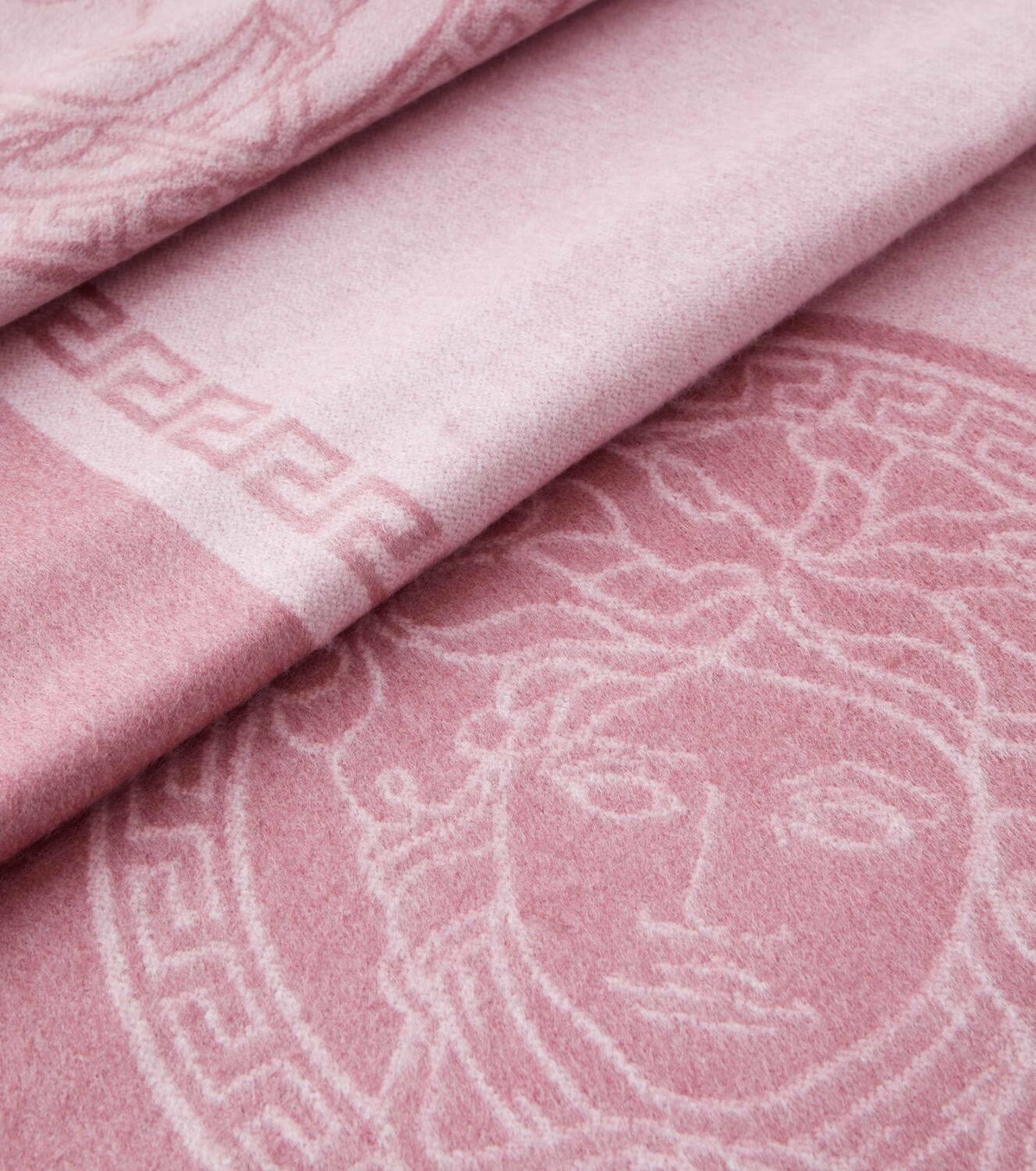 Versace Home Icon fringed silk and cashmere blanket