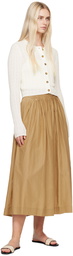 Loulou Studio Tan Artemis Maxi Skirt