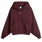Nike Women's Phoenix Fleece Oversized Hoodie in Burgundy/Sail
