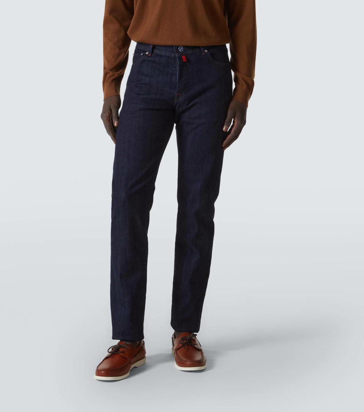 Kiton Low-rise slim jeans