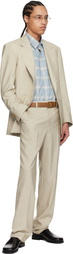 Carter Young Beige Single Breasted Blazer