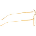 Bottega Veneta Gold Classic Aviator Glasses