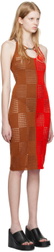 Andersson Bell Red & Brown Keira Midi Dress