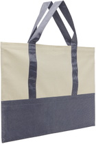 Gohar World Off-White & Blue 'Gohar' Tote