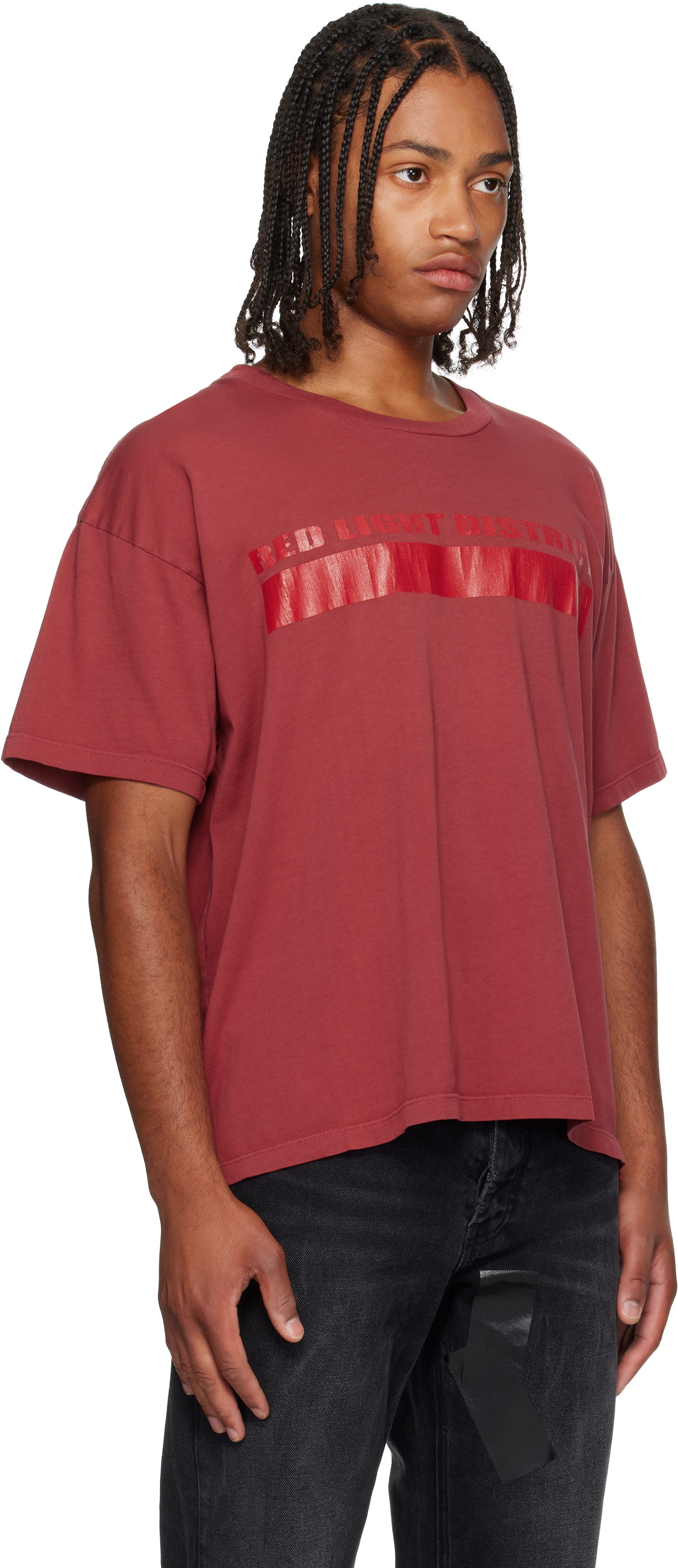 ALEXANDER DIGENOVA Red 'Red Light District' T-shirt