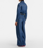 Self-Portrait Belted denim jumpsuit