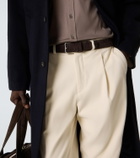 Canali Braided suede belt