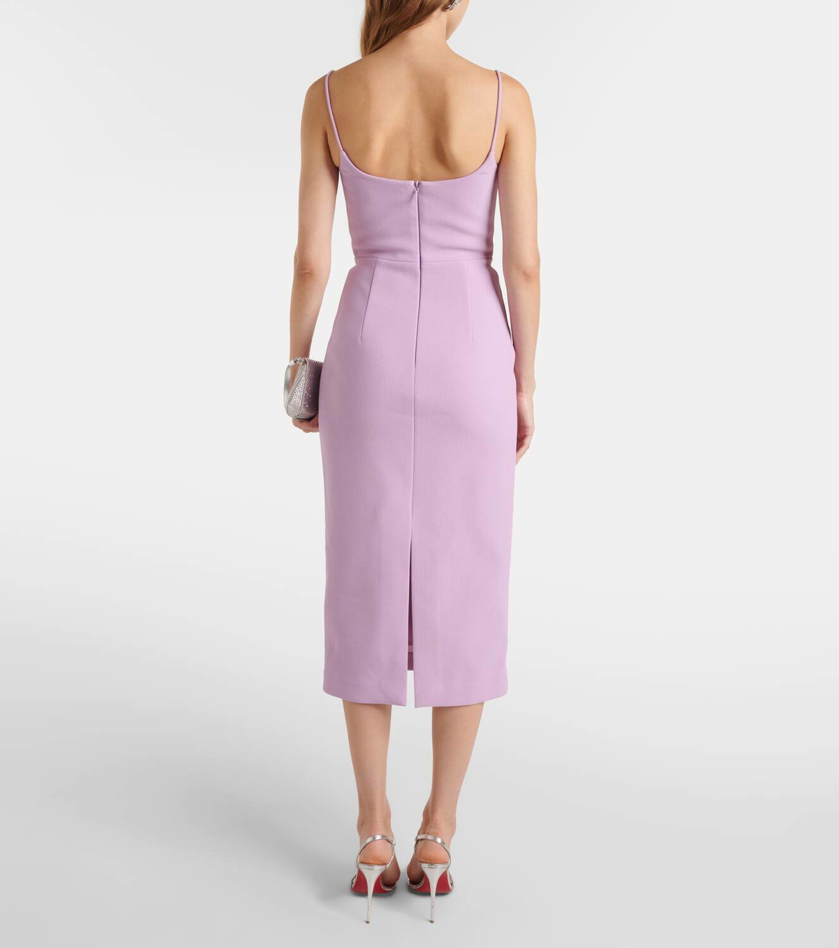 Rebecca Vallance Chantara embellished crêpe midi dress