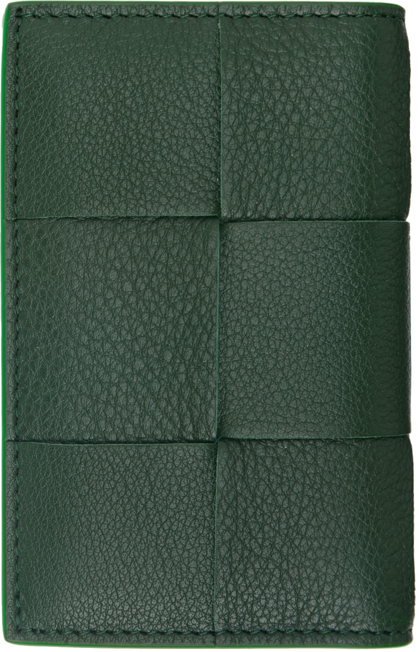 Bottega Veneta Crocodile Leather Card Holder in Green for Men