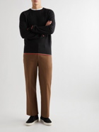 Paul Smith - Contrast-Tipped Merino Wool Sweater - Black