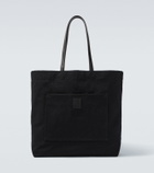 The Row Tori leather-trimmed canvas tote bag