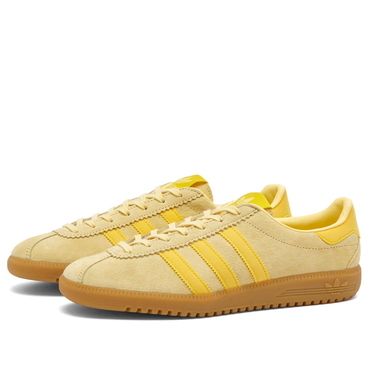 Photo: Adidas Bermuda W in Almost Yellow/Yellow/Gum