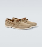 Kiton Suede boat shoes