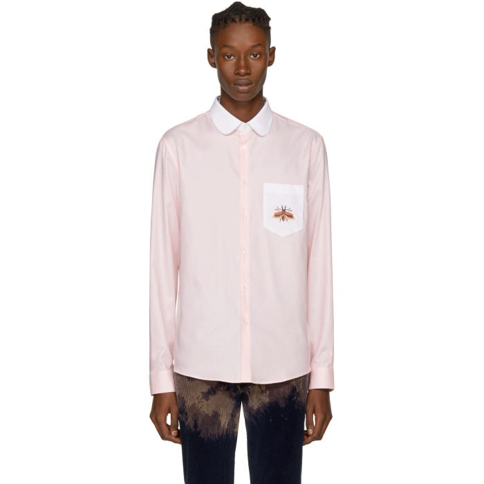 Photo: Gucci Pink Embroidered Bee Shirt