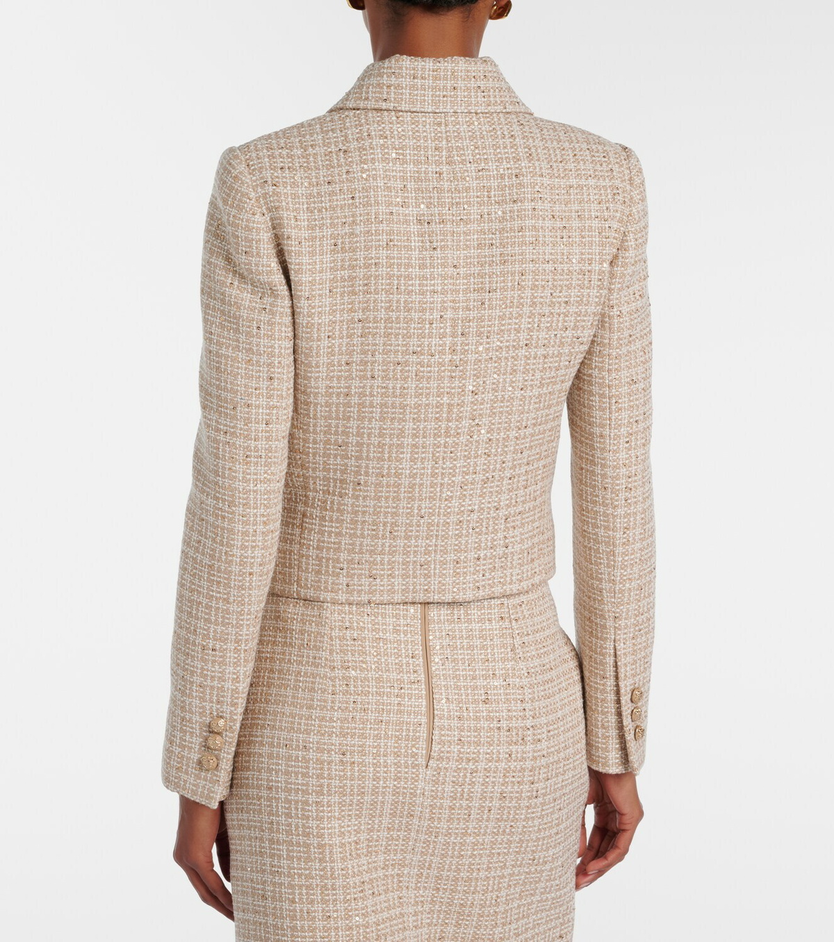 Elie Saab Sequined tweed jacket