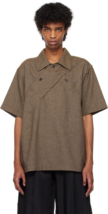 Photo: NULLUS Brown Vintage Short Sleeve Polo