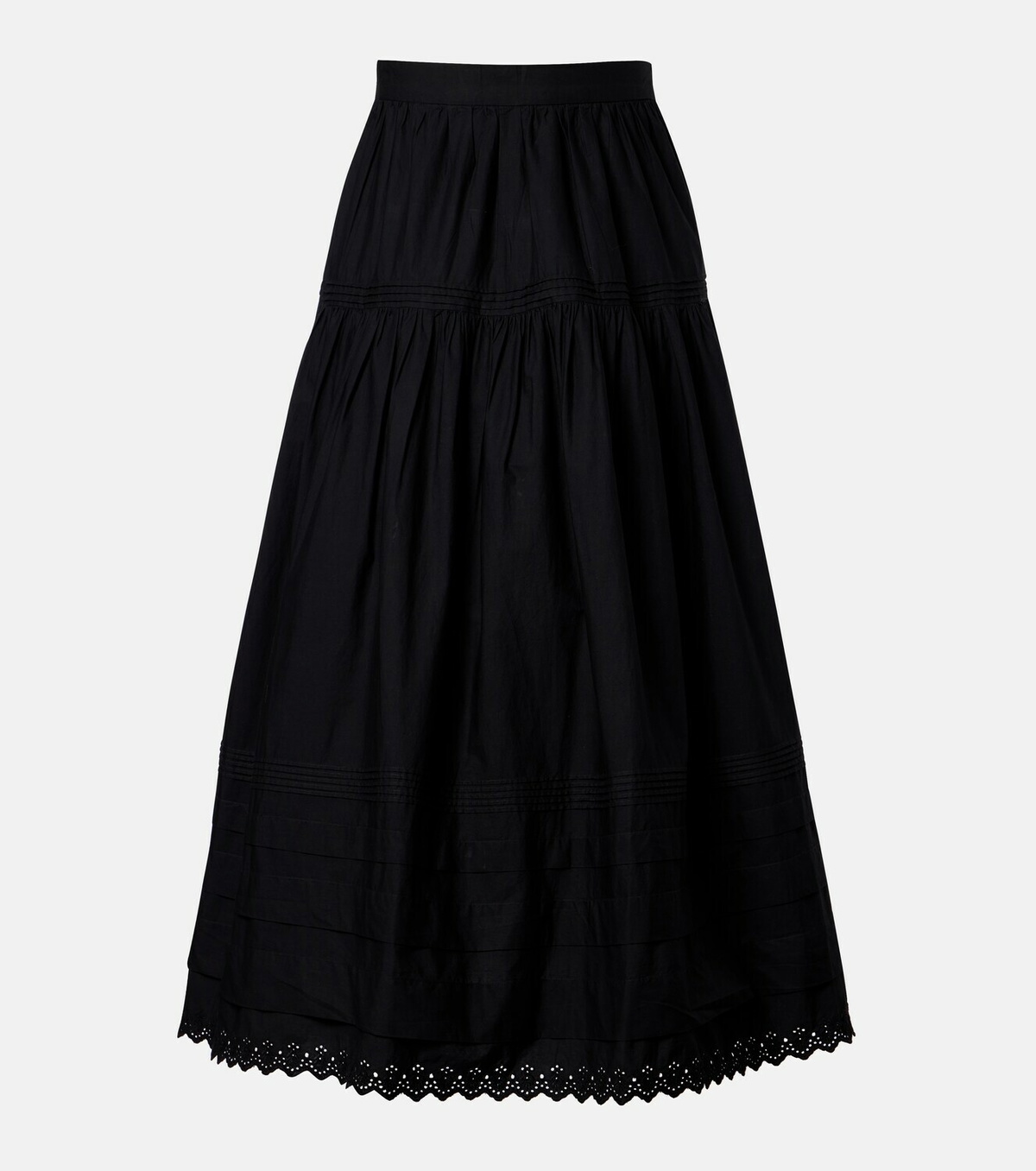 Dôen Sebastiane cotton poplin midi skirt