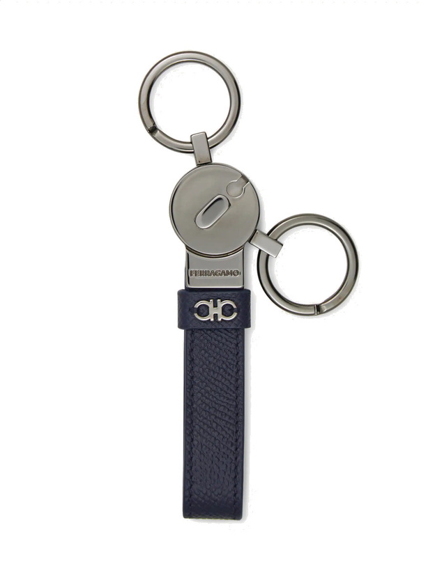 Photo: Ferragamo Mens Gancini key holder in Blue