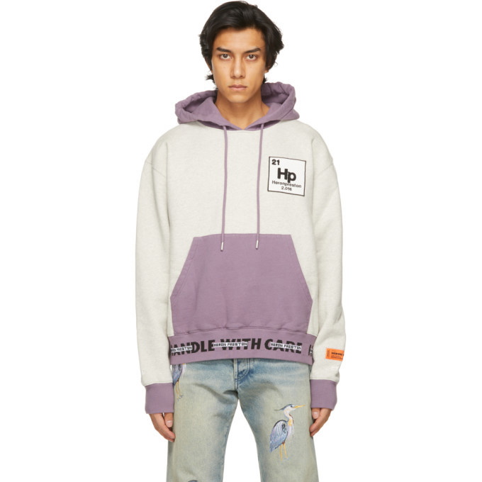 Photo: Heron Preston Grey and Purple Herons Halo Hoodie