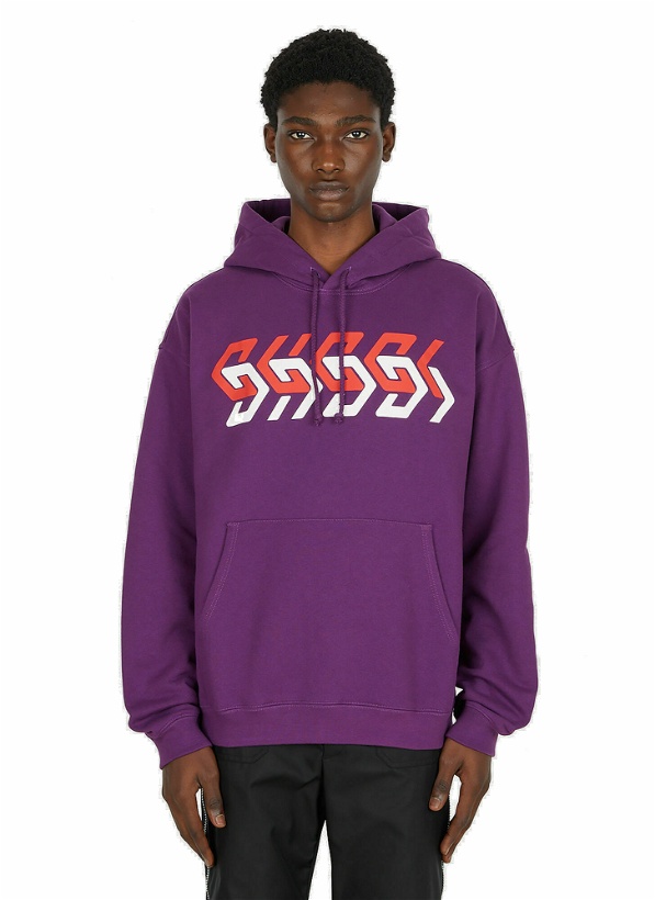 Photo: Mirror Logo Hooded Sweatshirt in Purple