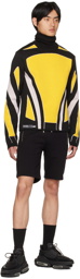 Balmain Yellow & Black Relaxed Fit Turtleneck