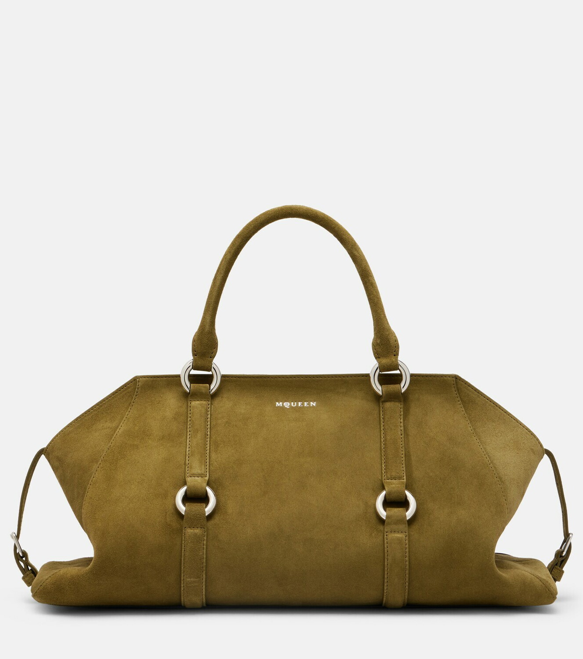 McQueen Farringdon Medium suede tote bag