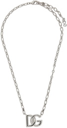 Dolce & Gabbana Silver DG Logo Choker Necklace