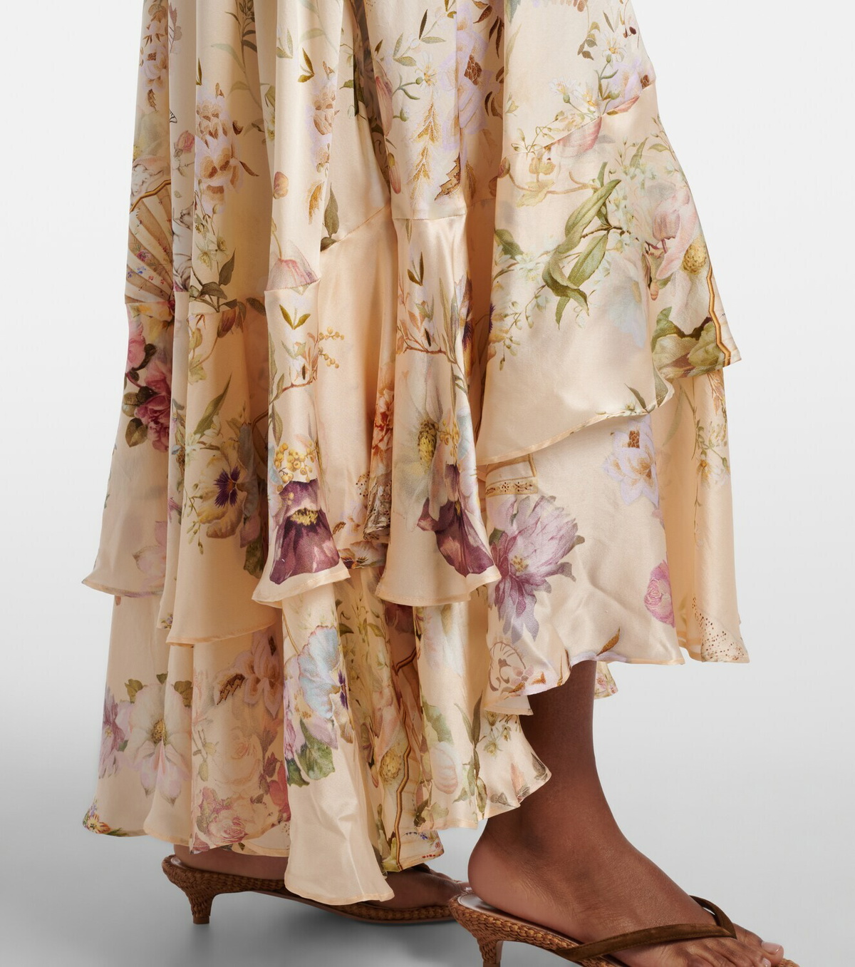 Camilla Embellished printed silk maxi dress
