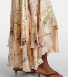 Camilla Embellished printed silk maxi dress