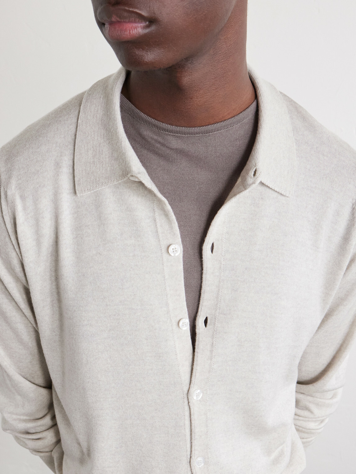 John Smedley - Tibor Merino Wool Cardigan - Gray
