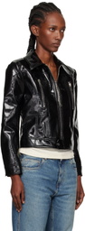 Coperni Black Cactus Faux-Leather Jacket