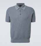 Brioni Cotton, silk, and cashmere polo shirt