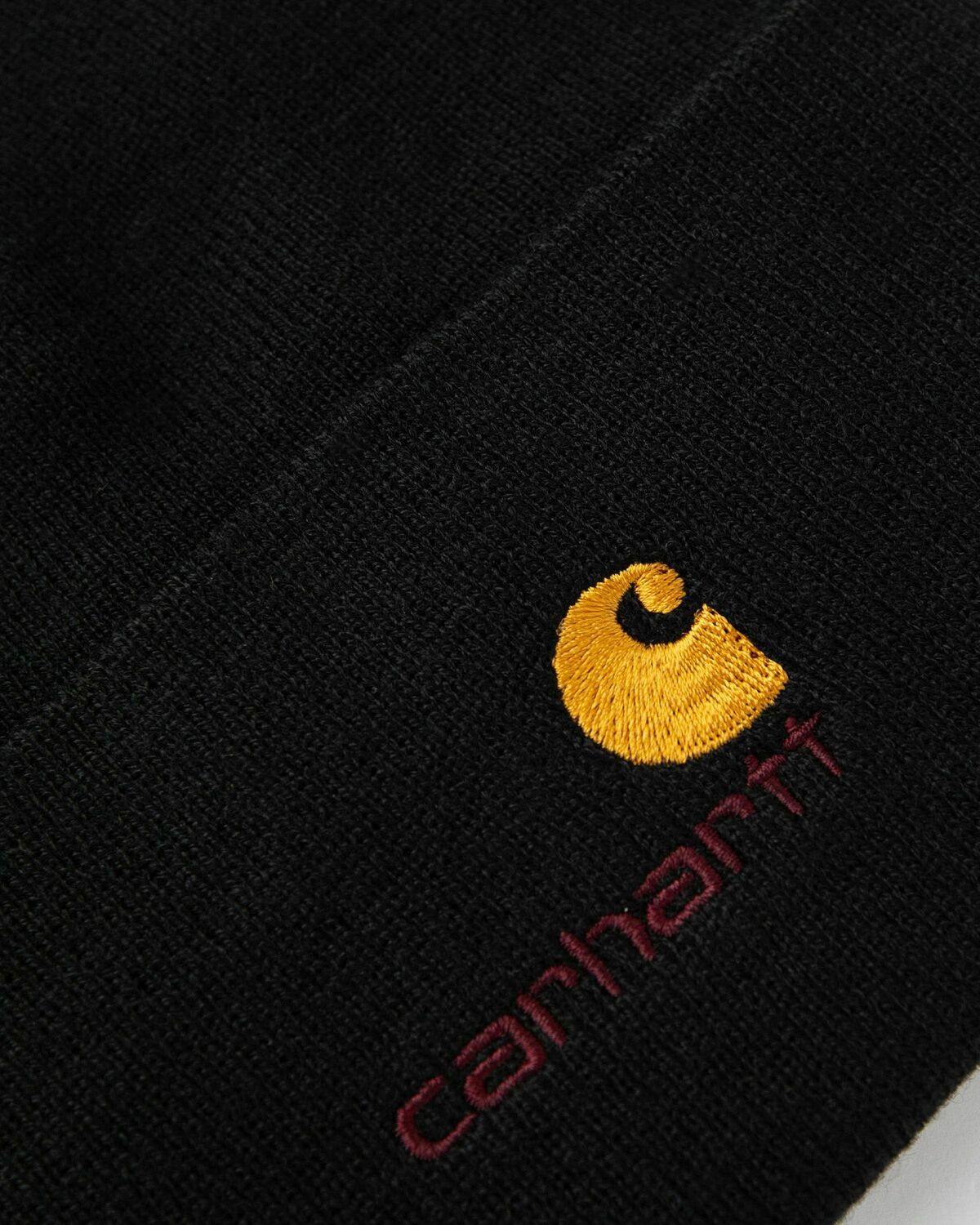 Carhartt WIP American Script Beanie Black Mens Beany