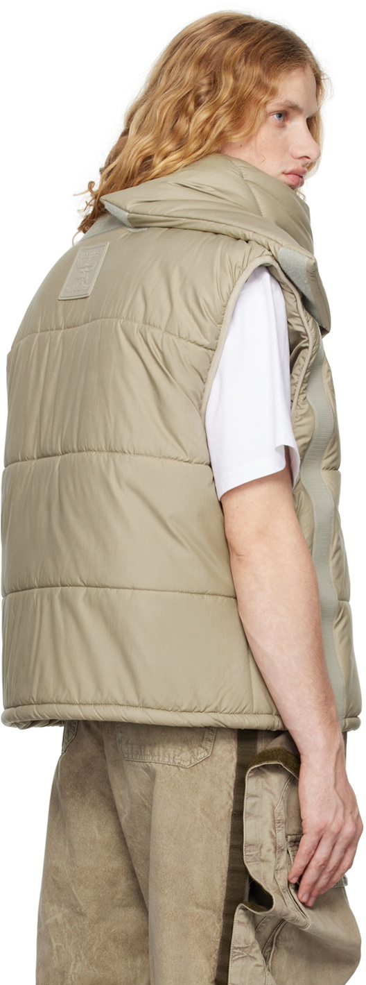 Y/Project Beige Velcro Puffer Vest