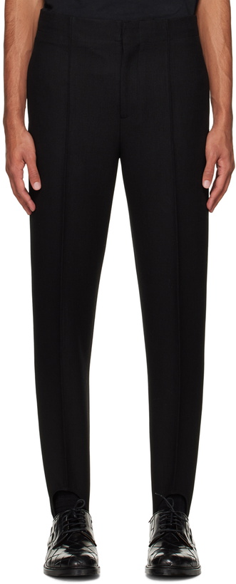 Photo: Bottega Veneta Black Structured Trousers