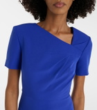 Roland Mouret Draped crêpe midi dress