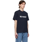 Sunnei Navy Logo T-Shirt