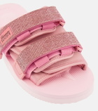 Blumarine X Suicoke Moto embellished slides
