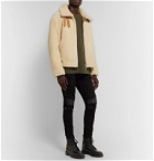 AMIRI - Leather-Trimmed Shearling Jacket - Neutrals