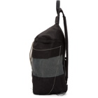 Rick Owens Drkshdw Black and Blue Twill Backpack