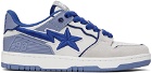 BAPE Gray & Blue STA #5 Sneakers