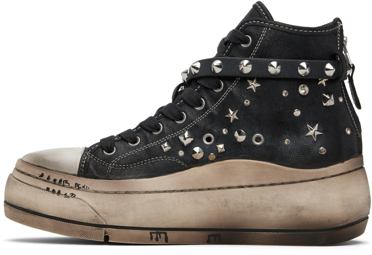 R13 Black Kurt High Top Sneakers