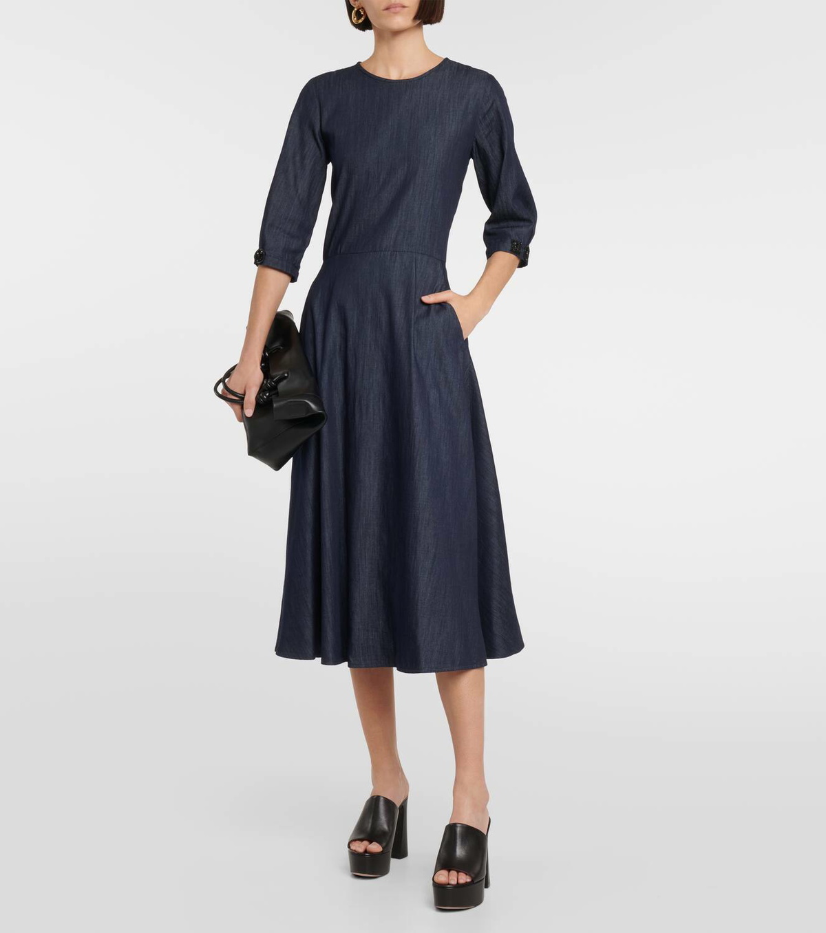 ☆’S Max Mara☆直営店買付☆お洒落Denim Dress/DANIA Cotton denim dress, midnightblue | 