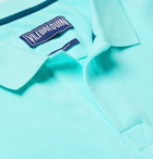 Vilebrequin - Palatin Contrast-Tipped Cotton-Piqué Polo Shirt - Men - Light blue