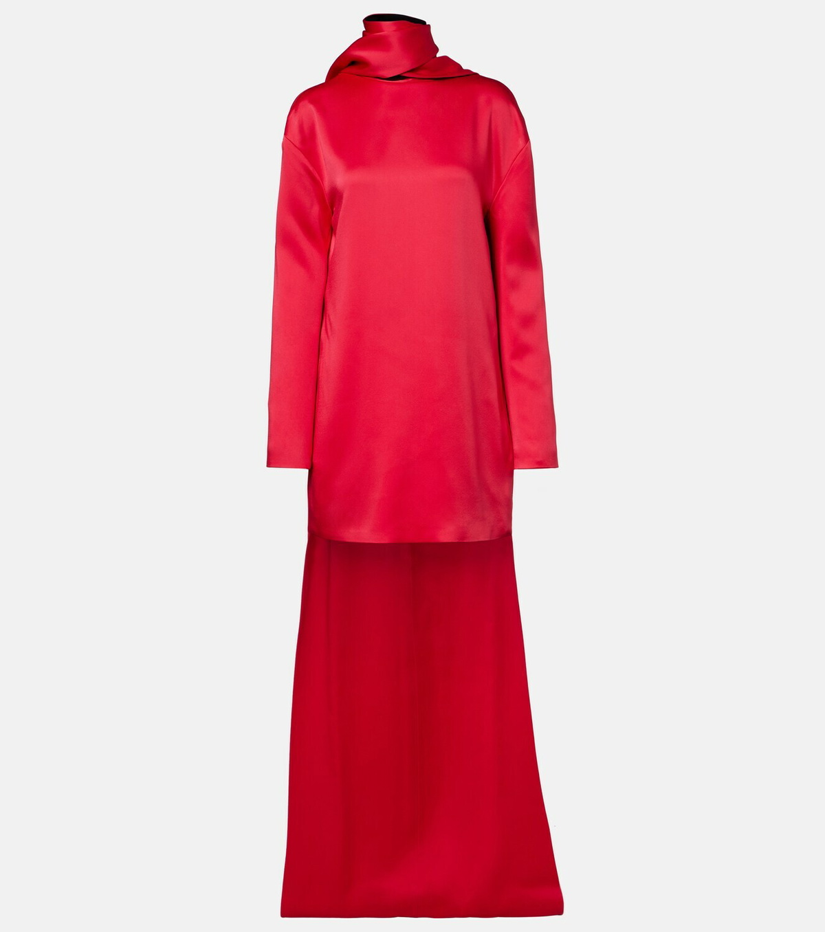Tom Ford Asymmetric scarf-detail crêpe cocktail dress