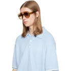 LOEWE Yellow Curvy Logo Aviator Sunglasses