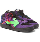 Off-White - Off-Court Suede and Leather Sneakers - Purple