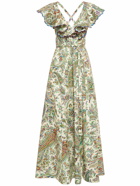 ETRO - Printed Cotton Crisscross Midi Dress