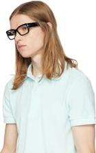 TOM FORD Black Rectangular Blue Block Glasses