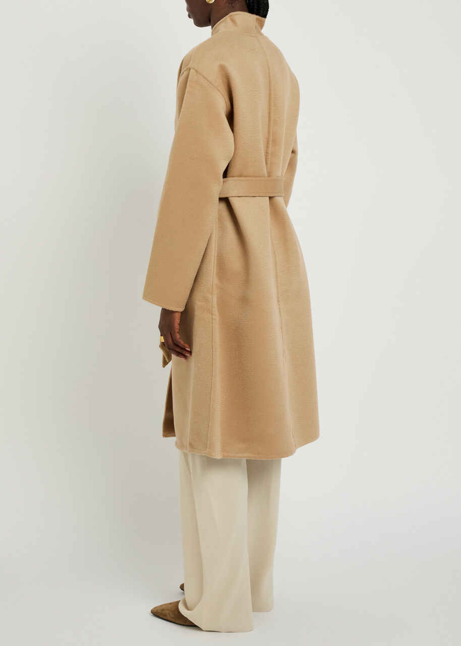 Eileen Fisher Belted Wool Coat Beige